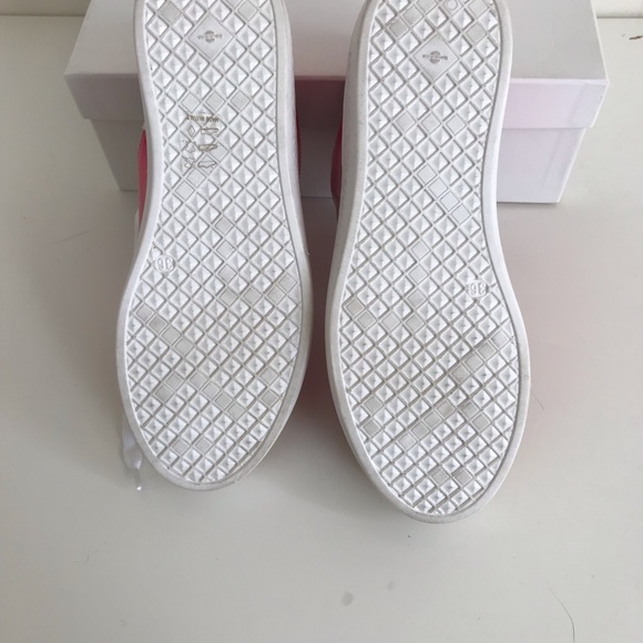 NIB Italian pink gold patent leather sneakers Sz 6 - Picture 4 of 5